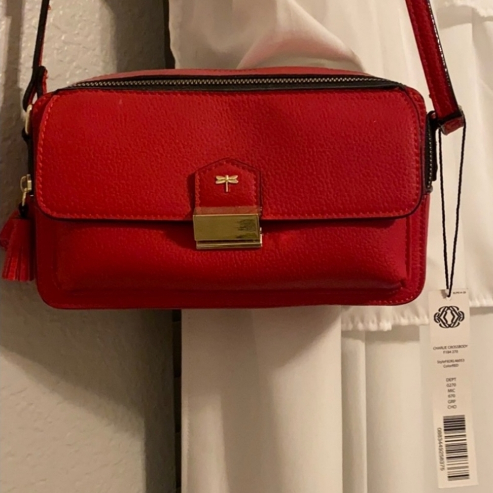 Kate Landry Red Charlie Crossbody Purse